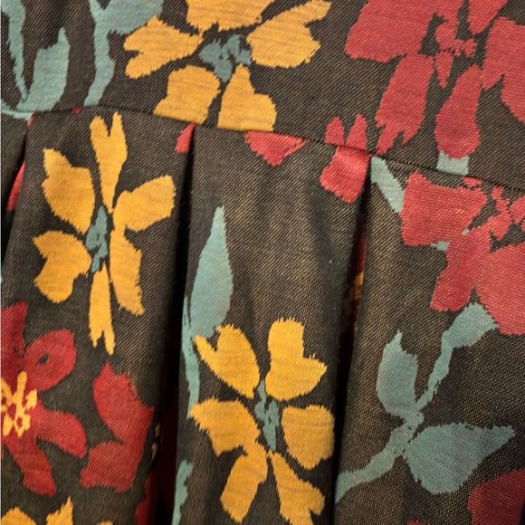 LuluRoe Floral on Black Short Sleeve Aline Dress - Picture 5 of 5